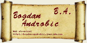 Bogdan Androbić vizit kartica